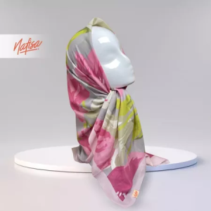 Nafisa Avina Scarf Segiempat Voal Motif Hijab Voal Motif Premium Lasercut Packaging Pouch