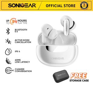 SonicGear Earpump Q5 ANC TWS Bluetooth Low Latency Earphone IPX4 Splash Proof Call ENC