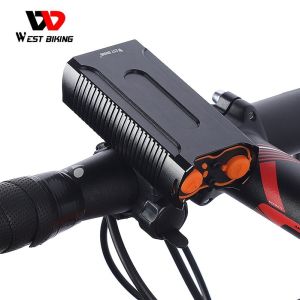 Tây Đi Xe Đạp Max 2400Lumen Đèn Led Xe Đạp Xe Đạp Đèn Chiếu Phía Trước + Đèn Sau Thiết Lập Chống Thấm Nước Hợp Kim Đèn Gắn Đầu Khi Đi Xe Đạp Đèn Pin