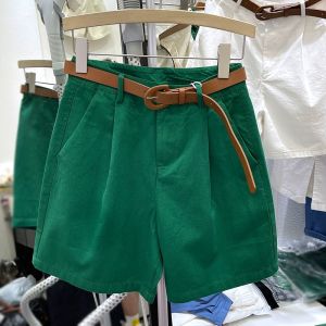 Pure Cotton High-waisted Shorts for Womens Casual Wide-leg Pants Summer New Loose and Versatile Slimming A-line Shorts