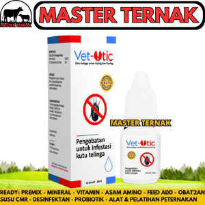 VET OTIC 10ML - Obat Tetes Telinga Anjing Kucing Kelinci Radang Kutu Luka Telinga Vetotic Earmites