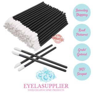 50 pcs Disposable Lip Brush Applicator Lip Wand Lipstick Lip Glossy Kuas Bibir Aplikator Lipstik Lipbalm Lipgloss Spoolie Sekali Pakai Lipstick