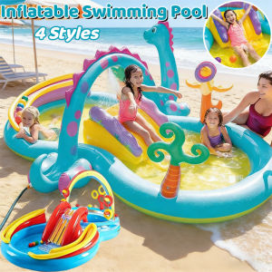 Inflatable Swimming Pool Family Above Ground Large Size Slide Outdoor Backyard Portable