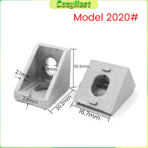 C.N. Corner Bracket 20X20 30X30 40X40 2-Hole Corner Bracket Connector Aluminum Profile Accessories