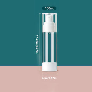 Airless Pump Bottle Vacuum Cosmetic Container Refillable Travel Bottle Transparent Lotion Serum Storage Bottle for Skincare Makeup