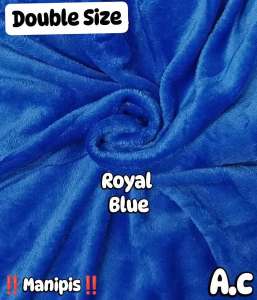 MANIPIS FLEECE BLANKET PLAIN DOUBLE SIZE:150*200CM & QUEEN SIZE180*200CM+ SOLID COLOR NOT FADED
