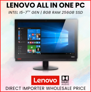 Lenovo ThinkCentre M910z All-In-One Desktop Core i5-7th Gen 24 Inch Display Windows 11 Pro MS Office Preloaded (Refurb)