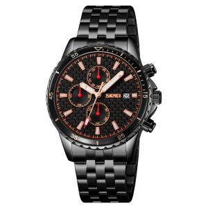 SKMEI 9334 Jam Tangan Pria Analog Chronograph Tali Stainless Steel