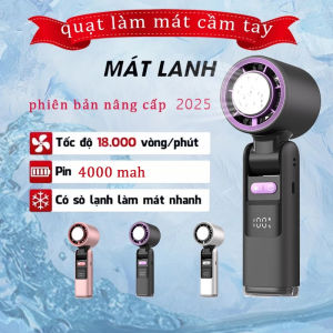 [LAZADA] Lazmall Quạt Sạc Tích Điện Cầm Tay K801( Sò Lạnh )– Mini Fan 3 Cấp Gió Pin Dung Lượng Cao Thiết Kế Nhỏ Gọn Tiện Lợi