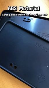 2Pcs Black ABS Plate Base Car License Plate Holder Heavy Duty Shock Resistant Plate Frame
