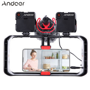 Andoer RGB Light Wand Stick Handheld Photography Video Light Bi-Color Temperature 2500K-9900K 12 Levels Dimmable Brightness with 7 Kinds of Special Lighting Effects Magnetic Absorption for Studio Photography Live Streaming Selfie Portrait Video Shooting