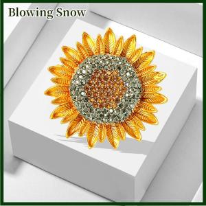 Blowing เข็มกลัดดอกไม้จากดอกทานตะวันสำหรับผู้หญิงเข็มกลัดติดปาร์ตี้งานแต่งงานแบบวินเทจของขวัญ