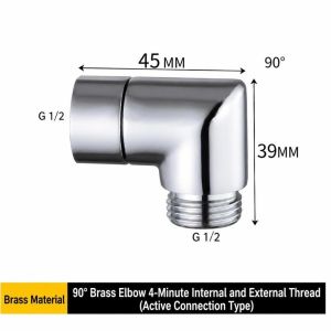 ANANAA Kết nối G1/2 Bộ chuyển đổi đầu vòi sen Xịt Phủ Bề 90 ° 135 ° Góc Bộ chuyển đổi vòi sen Bền bỉ Góc Điều Chỉnh Được Bộ chuyển đổi vòi sen cầm tay Vòi sen cầm tay