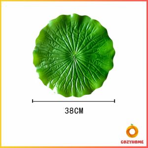 ใบบัวปลอม ใบบัวพลาสติก  สําหรับรองอาหารคาว หวาน หรือตกแต่งอ่างปลา Home Decor Cozy