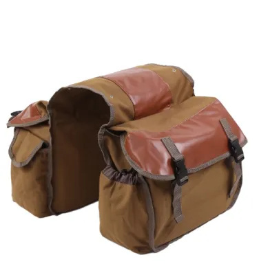 Motorbike Touring Saddle Bag Motorcycle Bike Canvas Panniers Box
