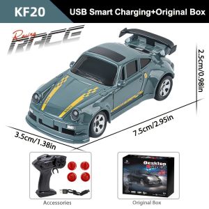 2026 KF20 1/64 High Speed Drift RC Car 2.4G 4WD Remote Control DesktopGTR Racing Model Cars for Boys Kids Toy Gift