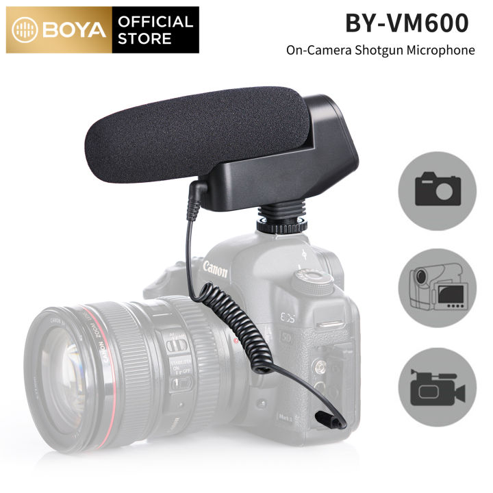BOYA BYVM600 Cardioid Directional 3.5mm Condenser OnCamera Microphone