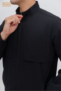 Áo khoác gió 2 lớp cổ đứng - Áo khoác gió nam 2 lớp dáng suông DGCs - WAJKBD136M