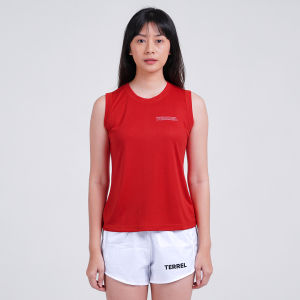 Terrel sportswear basic tanktop red women dry fit running gym yoga wanita cewe