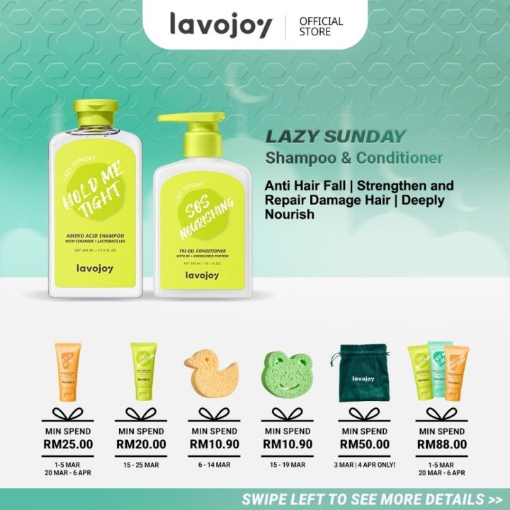 LVJ lavojoy Lazy Sunday Hold Me Tight Shampoo & Conditioner Set