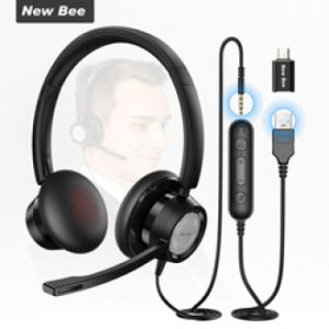 Wholesale Customer Service Headset Wired USB Headphone  Headset for Home Office Online Class Skype Zoom Meetings