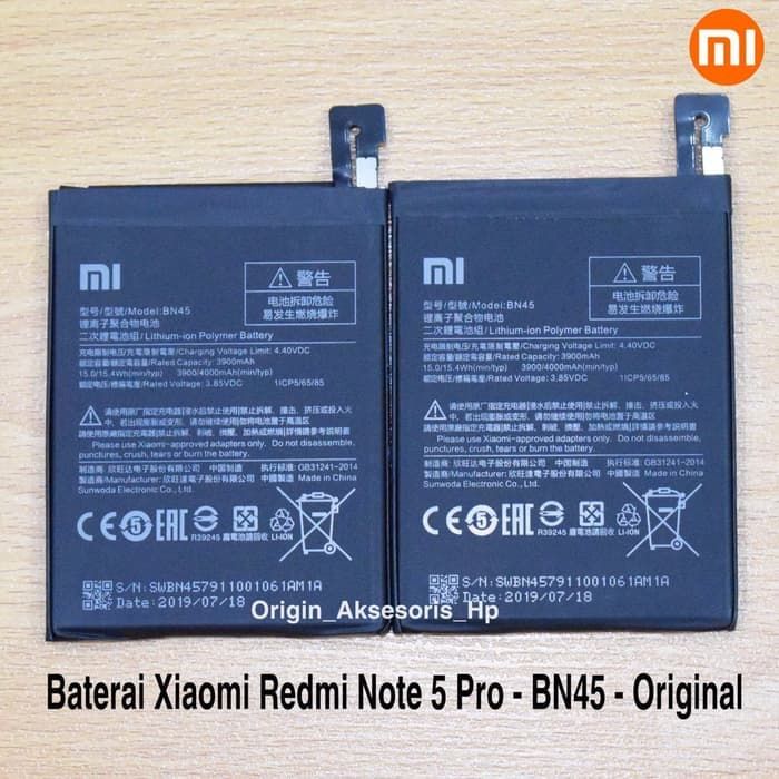 GRATIS ONGKIR ORI 100% Baterai HP Xiaomi Redmi Note Pro BN45