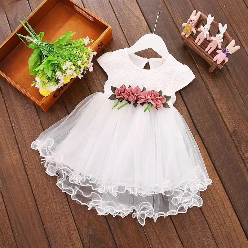 1st birthday dress philippines Lovely Baby Girl Embroidery Pageant Dress Toddler First Birthday Dress, White / 4-5 Years (120cm)