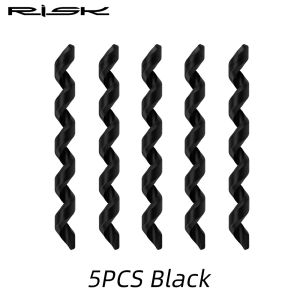 5/10pcs RISK Bike Cable Housing Protector Bicycle Frame Protection Guard Rubber Sleeve Spiral Wrap Shift Derailleur Brake Cable