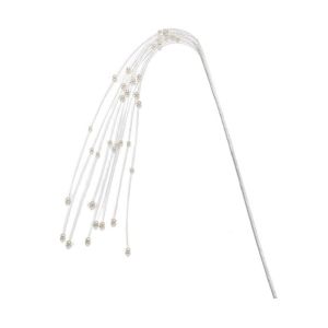 GOXBERK Lifelike Christmas Glitter Branches Plastic Artificial Imitation Plant Picks Glitter Stem Branch Xmas Twig Bead String Christmas Berry Stem For Christmas Tree