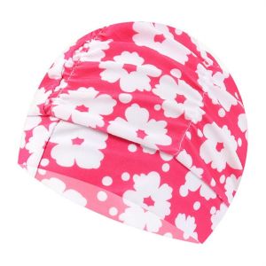 BLACKON Water Sport Men Women Long Hair Flowers Printed Nylon Turban Bathing Caps Swimming Cap Swim Pool Hat Diving Hat Swimming Hat