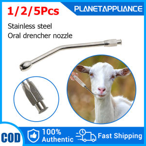 1/2/5Pcs Stainless steel Oral drencher nozzle Drench injector nozzle for piglets goat cattle