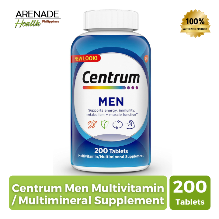 Centrum Men Multivitamin / Multimineral Supplement 200 Tablets Lazada PH