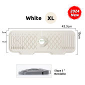 🇸🇬【SG stock】Sink Silicone Faucet Mat Countertop Protector for Kitchen Bathroom Sink Draining Tray Water Catcher Splash Guard