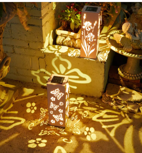 JeeYee Solar Outdoor Garden Lights Home Garden Villa Lawn Hollow Design Decoration Plug Lights Led Ip54 Waterproof Balcony Atmosphere Decorative Lights