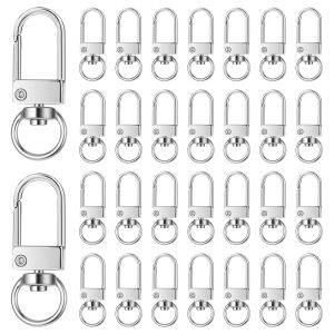 50pcs/Bag Lobster Claw Clasps 360°Trigger Snap Hook Alloy Rotating Key Rings Accessories Dog Buckle