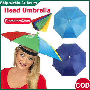 （Adjustable Head Circumference Size）Head Umbrella for Adult kids Outdoor Umbrella Hat Foldable for Golf Fishing Camping Headwear Head Cap