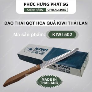 Dao thái KIWI 502 đầu bằng cán gỗ - VŨ KHẢI lưỡi dao dài 11.5cm rộng 1.9cm dài tổng thể 22cm