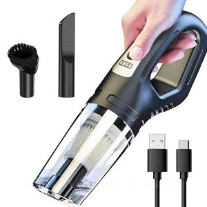 Car Handheld Vaccum Cleaner USB Rechargeable Cordless Powerful Cyclone Suction Portable Household Vacuum Cleaner