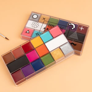 Tưởng tượng chuyên nghiệp sơn mặt trừu tượng Palette cho Kid Halloween nghệ thuật Đảng Fancy trang điểm cơ thể sơn 16 màu sắc