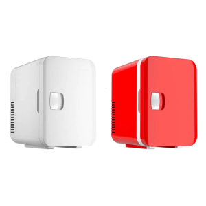 Portable Small Fridge 6L Capacity Plastic Texture for Skincare and Drinks Multifuntional for Bedroom Car Office and Dorm