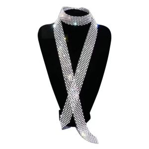 Body Chain Necklace Neck Ribbon Scarf Aesthetic Collare Shiny Necktie