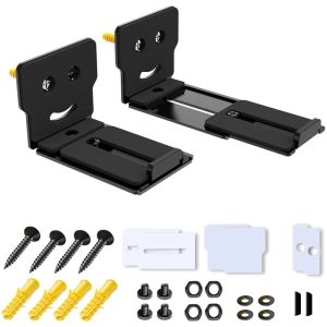 (In stock) 2PCS Adjustable Soundbar Mount Universal Speaker Wall Mount Floating Rack Length Adjustable 3.4-5.2 Removable and Lockable