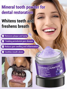 【Hot🥇】【Oral Health】 Mint Cleansing Tooth Protection Tooth Powder Purple Mineral Tooth Powder for Tooth Repair Gentle Cleansing Gum Strengthening Tooth Powder Long-Lasting Freshness to Remove Tooth Stains and Yellowing