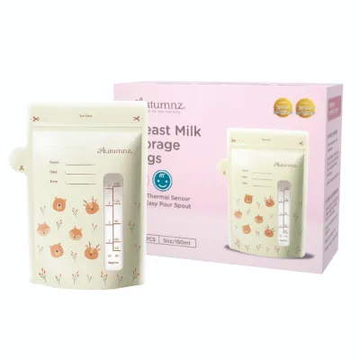 Autumnz Double Ziplock Breast Milk Storage Bags with Thermal Sensor 3.5oz/5oz/7oz/10oz/12oz - (28pcs/BOX) Baby Phoebe Autumnz Storage Bag Breastmilk Breastfeeding Plastic Simpan Susu Badan