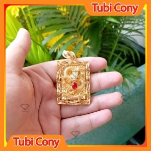 Mặt dây chuyền nam chạm rồng phun châu M202-167-DX Tubi Cony