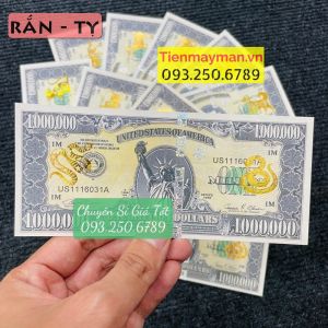 Tiền lì xì 1 Triệu USD mạ vàng 12 con giáp TUỔI TỴ - CON RẮN ý nghĩa phong thủy - tặng kèm bao lì xì