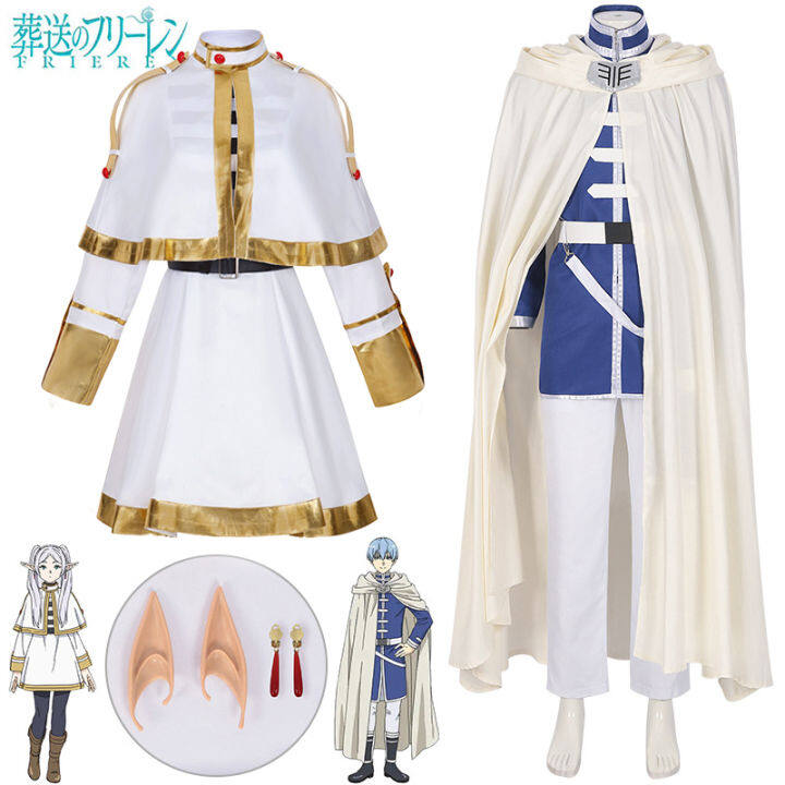 Anime Frieren at the Funeral Costume Elf Frieren Dress Cloak Suits ...