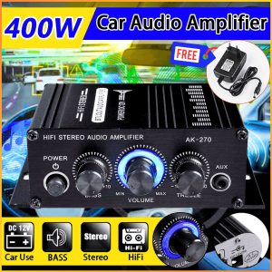 COD Lepy Ampli Amplifier Super Bass Audio Mini HiFi Stereo Treble Bass + Adaptor Daya 12V AK 270