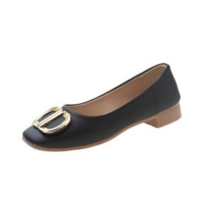Free Shipping New WomenS Flats Spring/Autumn Korean Style Square Toe Shallow Mouth Flat-Soled Slip-On Shoes For Women