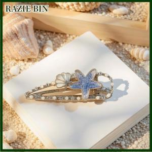RAZIE BIN 2Pcs Exquisite Starfish Hair Clips Sweet Fairy Hairpin Side Bang Clips Duckbill Clip For Girls Versatile Hair Accessories